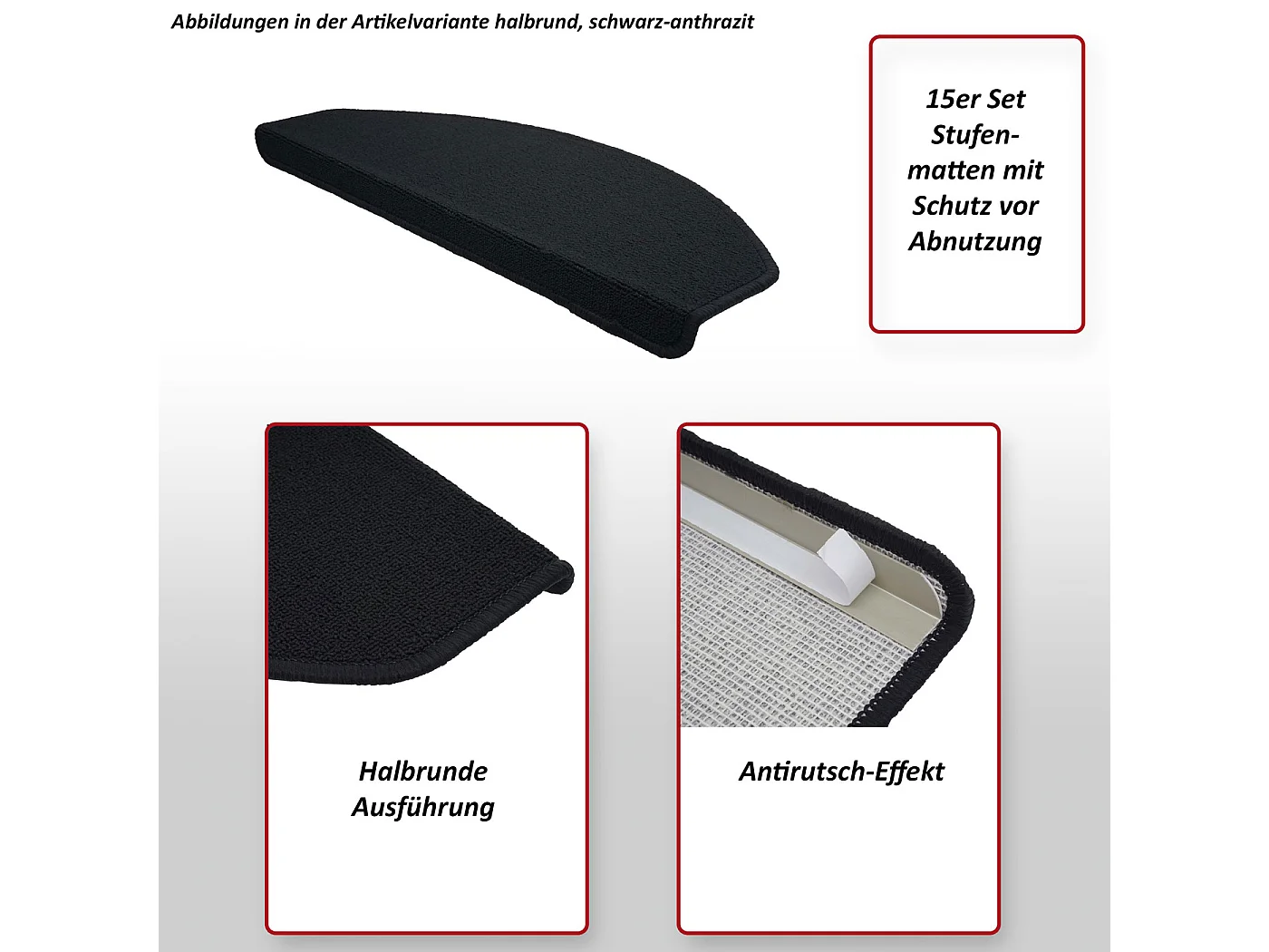 Mata do stepowania MCW-G49 (zestaw 15 sztuk),  prostokątny, szary