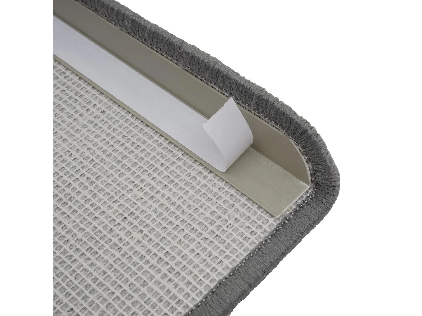 MCW-G49 stair mat (set of 15),  rectangular, grey
