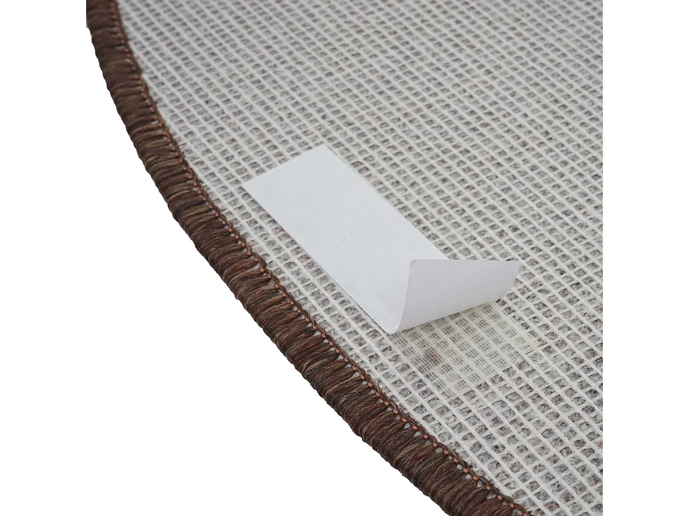 Tapete de degraus MCW-G49 (conjunto de 15),  meio redondo, castanho