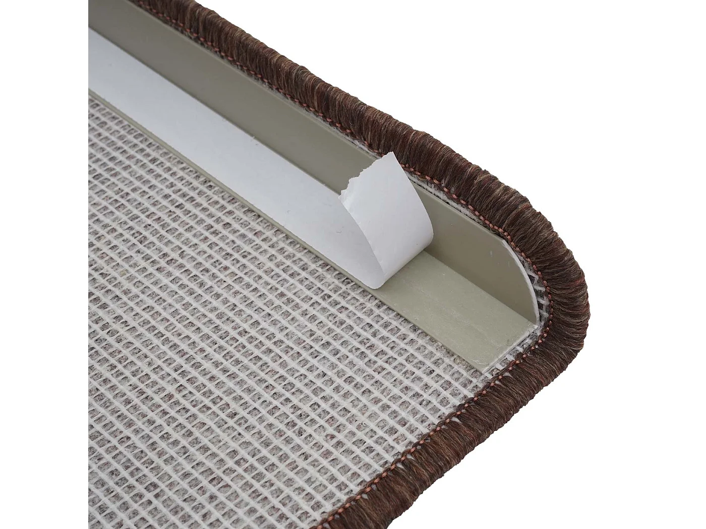 MCW-G49 stair mat (set of 15),  semi-circular, brown