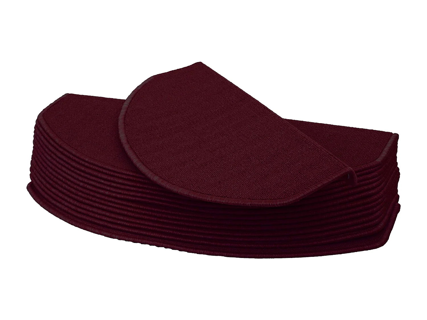 MCW-G49 stair mat (set of 15),  semi-circular, burgundy