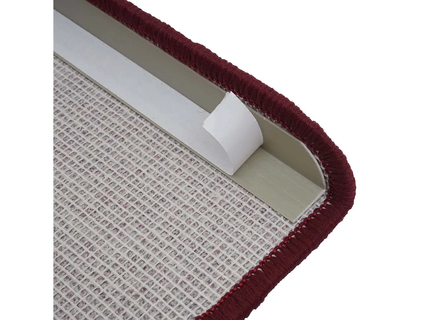 MCW-G49 stair mat (set of 15),  semi-circular, burgundy