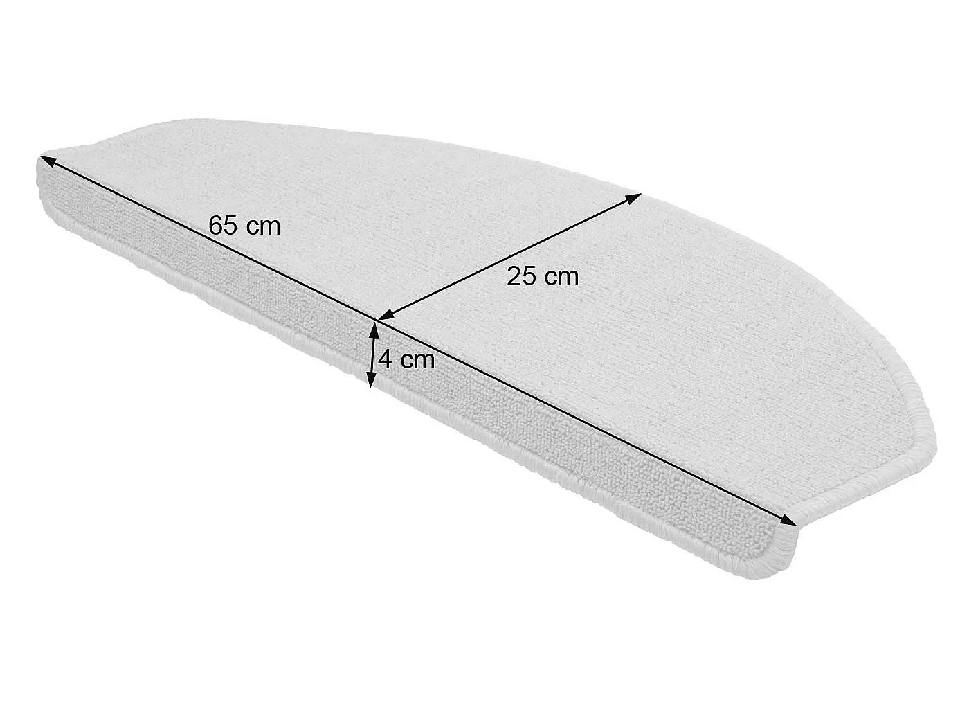 MCW-G49 stair mat (set of 15),  semi-circular, grey