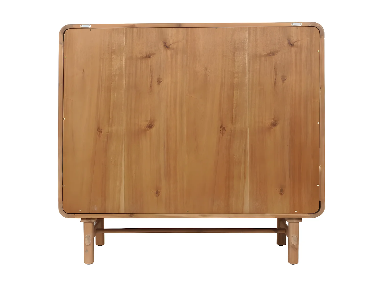 Credenza cassettiera highboard vintage MCW-M47 101x109x45cm rattan legno acacia teak