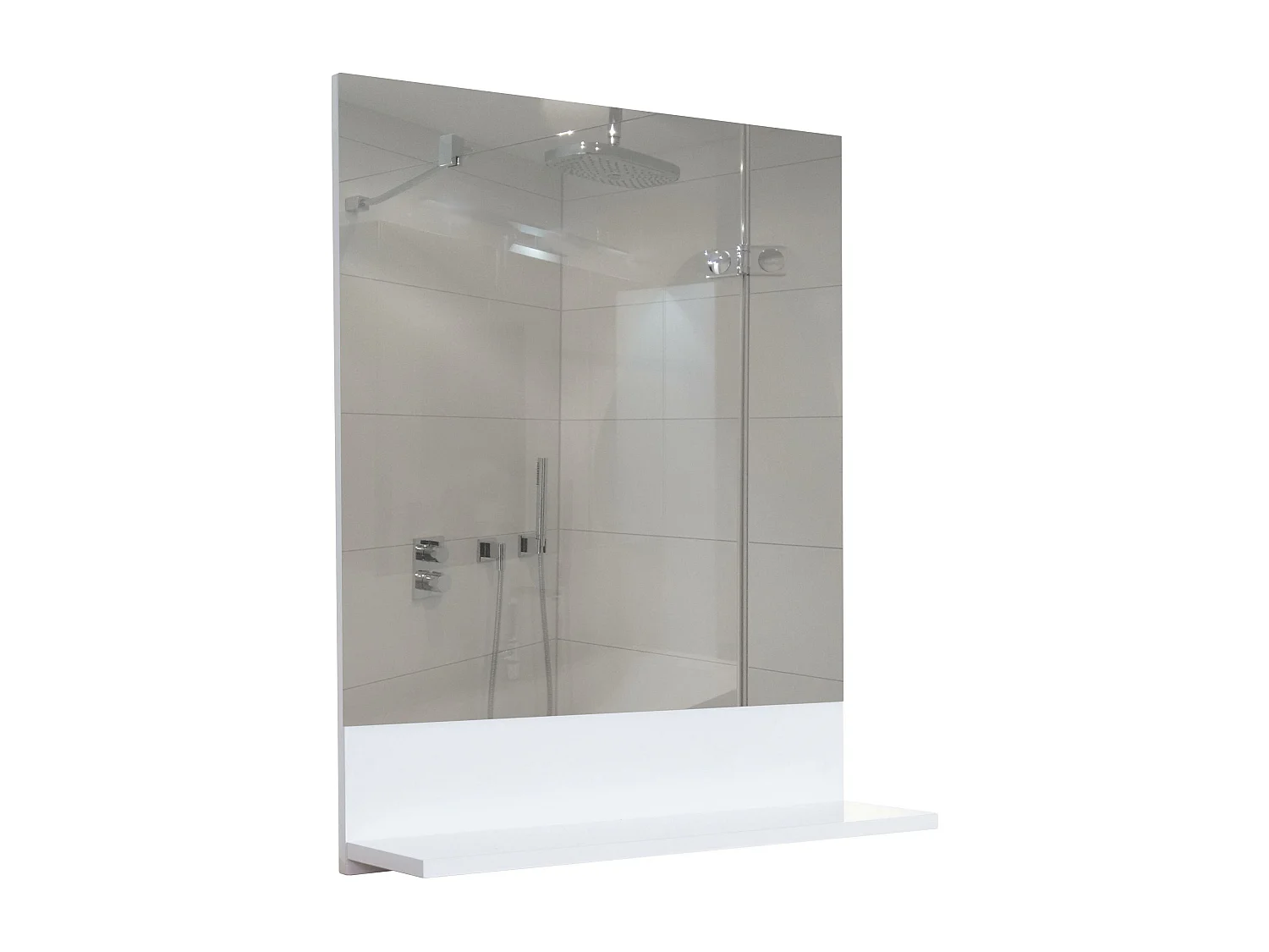 Wandspiegel met legplank MCW-B19,  wit