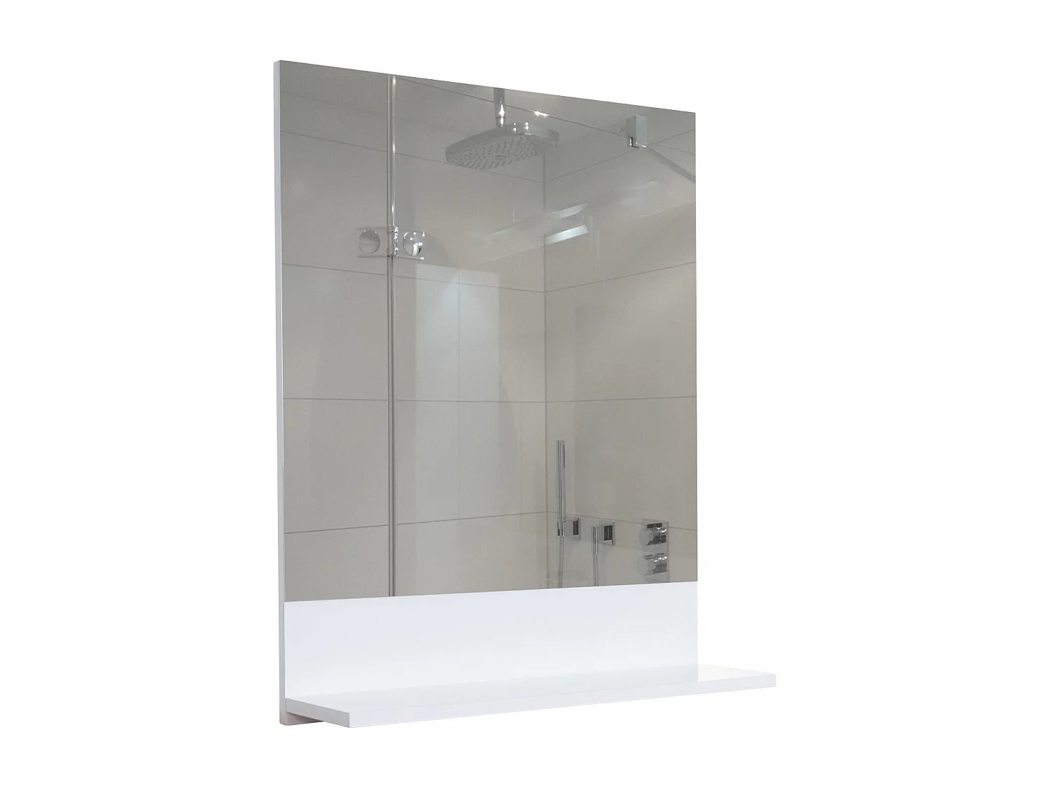 Wandspiegel met legplank MCW-B19,  wit