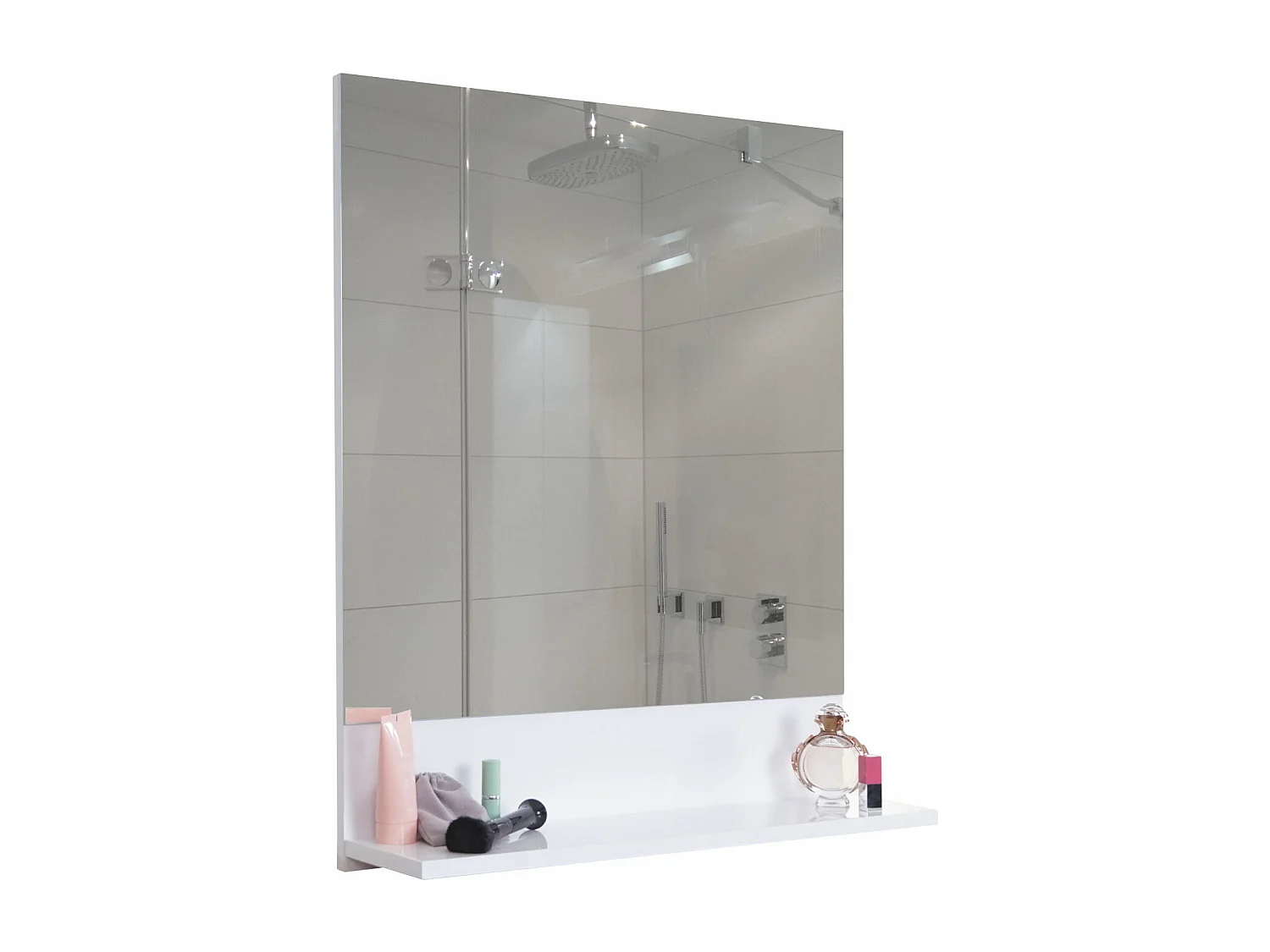 Wandspiegel mit Ablage MCW-B19, Weiß