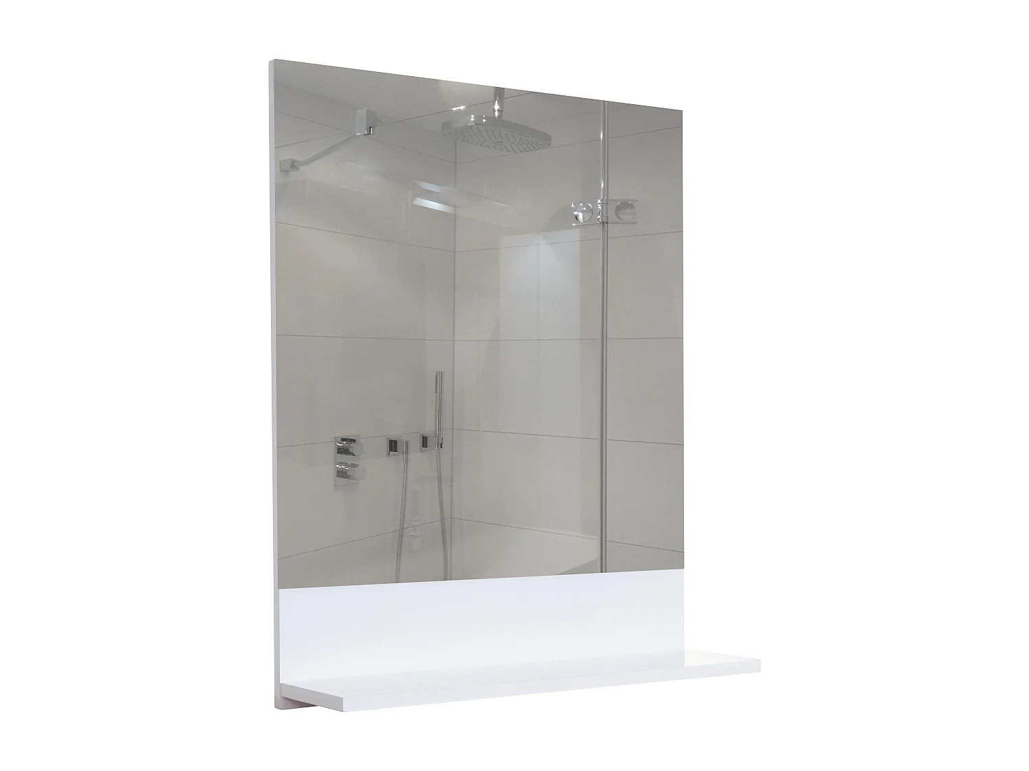 Wandspiegel mit Ablage MCW-B19, Weiß