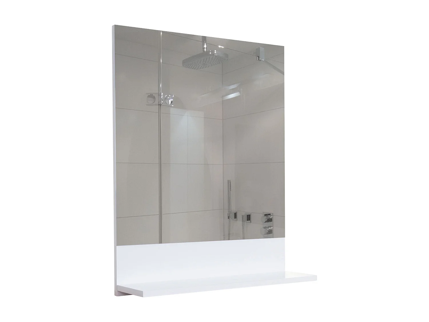 Wandspiegel mit Ablage MCW-B19, Weiß