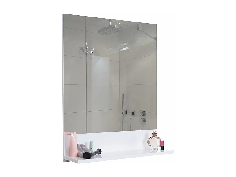 Wandspiegel mit Ablage MCW-B19, Weiß