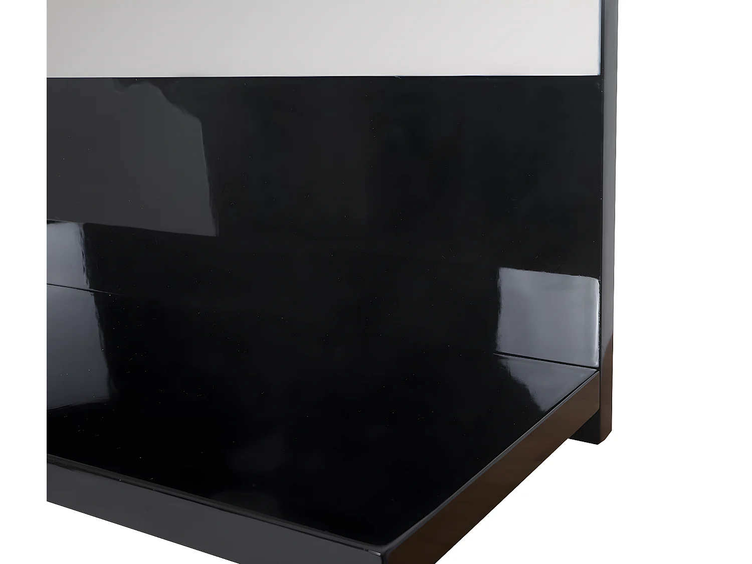 Wandspiegel met legplank MCW-B19,  zwart