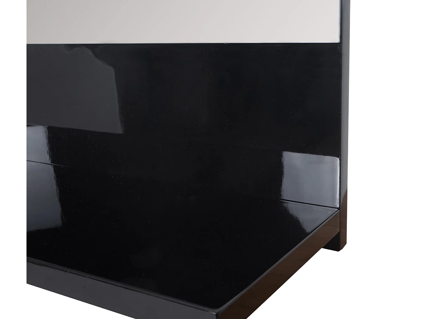 Wandspiegel mit Ablage MCW-B19, Schwarz