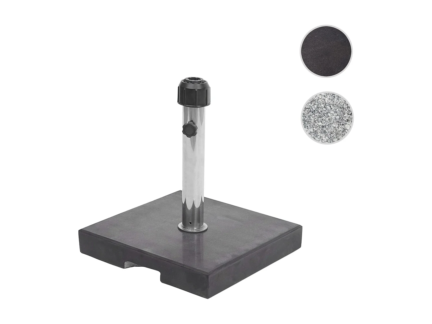 Stojak na parasol MCW-F92,  24kg kątowy czarny