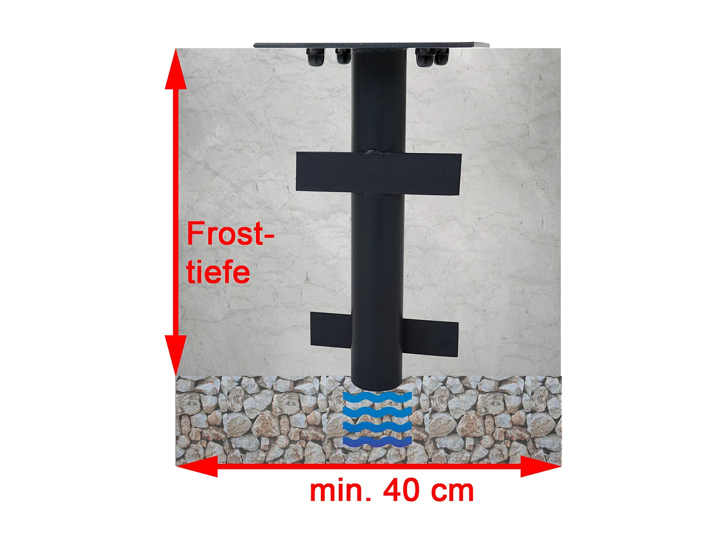 Bodenhülse MCW-A96 für Schirme