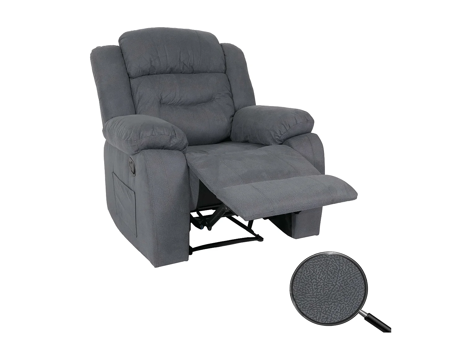 Fotel telewizyjny MCW-J57 XXL,  szaroniebieski