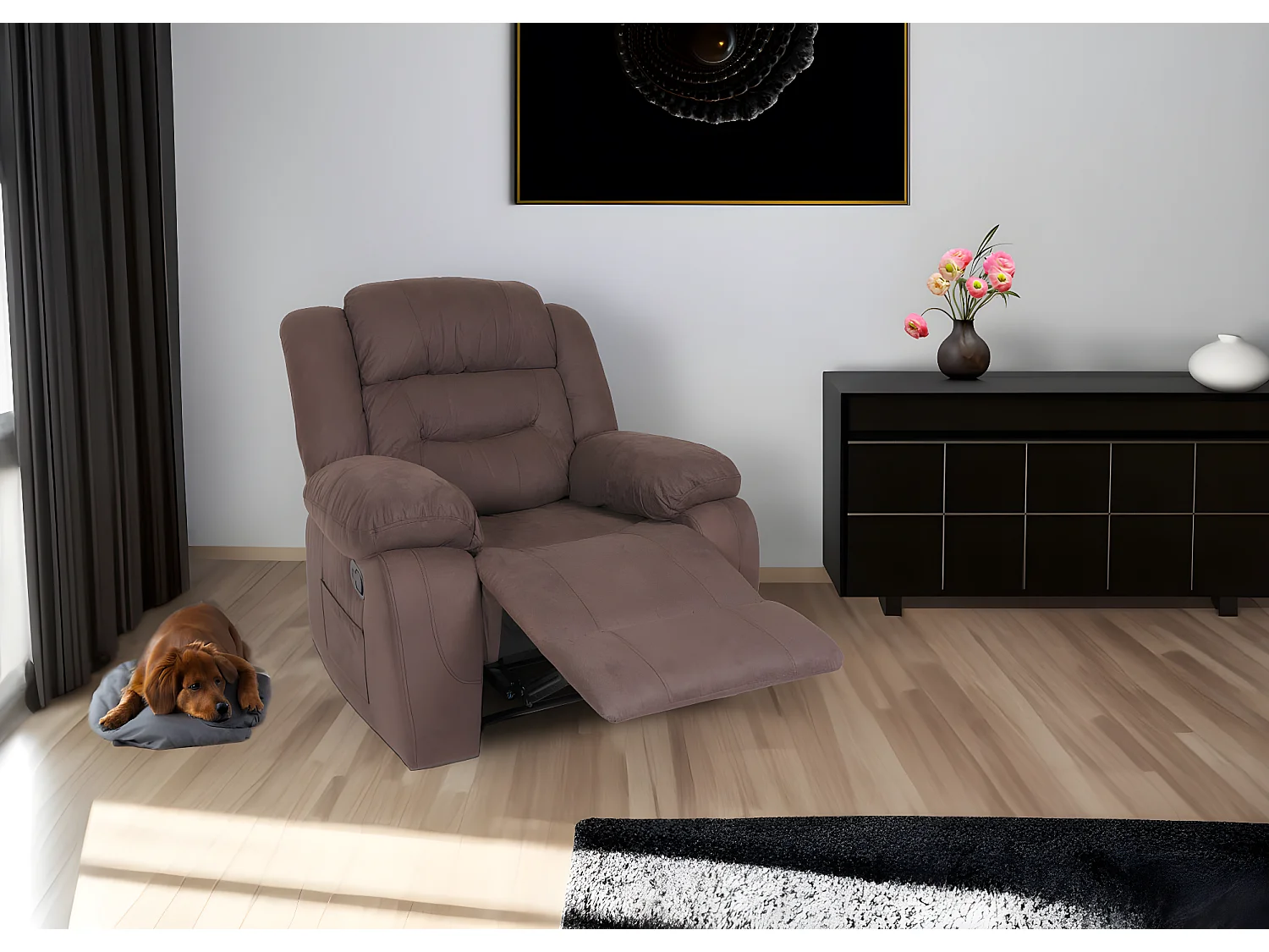 Televisiefotel MCW-J57 XXL,  bruin