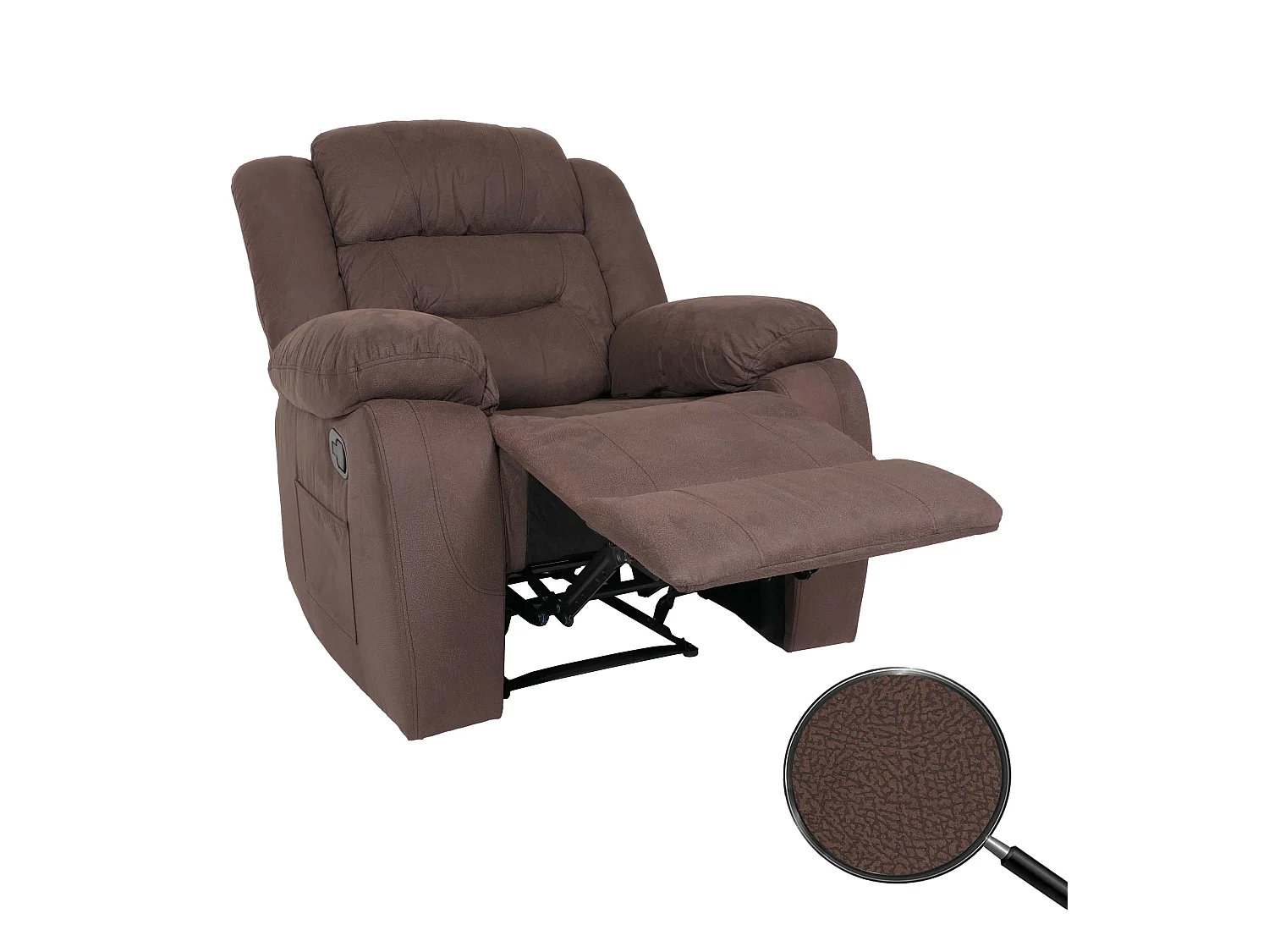 Fotel telewizyjny MCW-J57 XXL,  brązowy