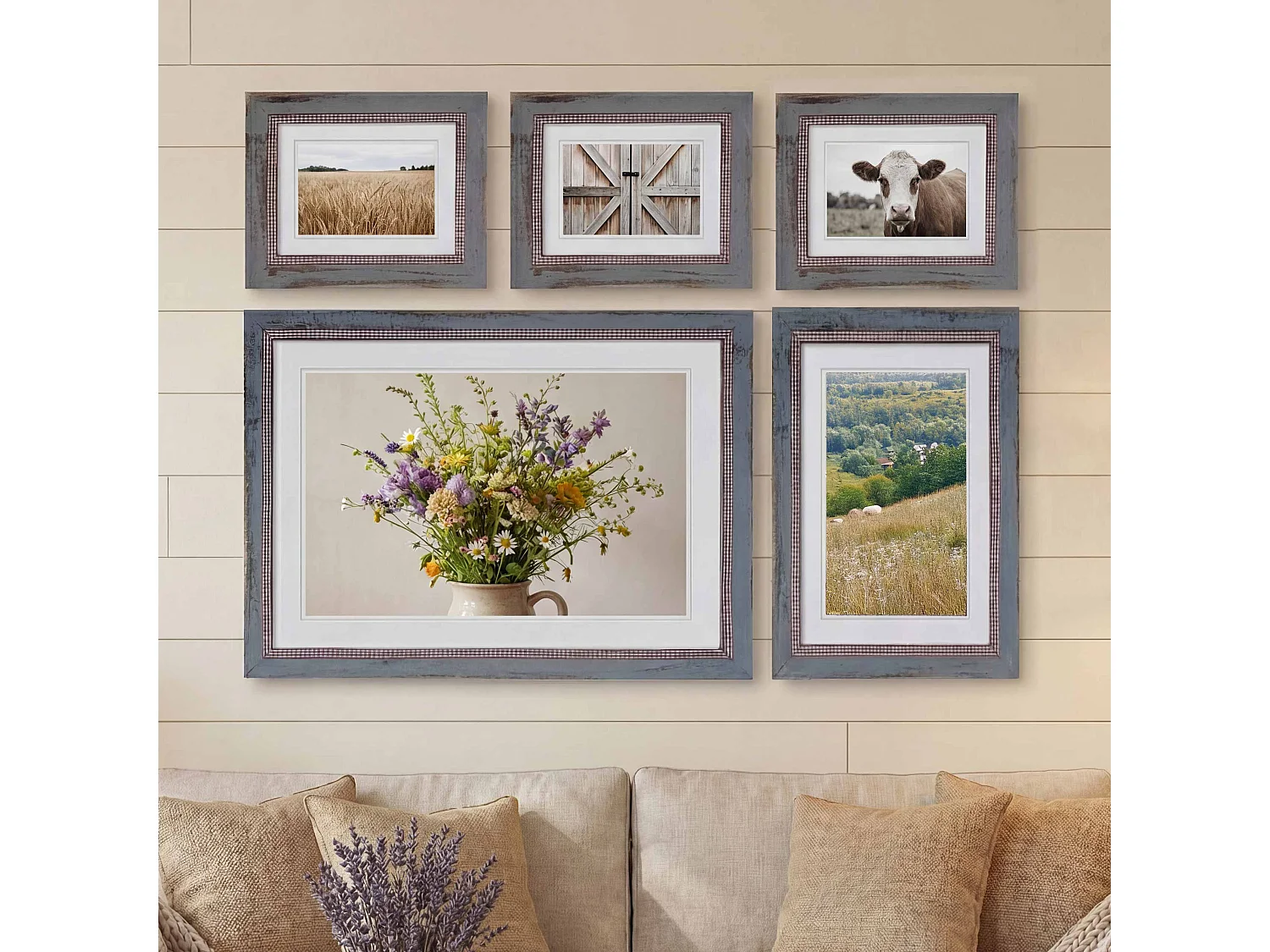 Zestaw ramek do zdjęć H246 (6 sztuk),  szary
