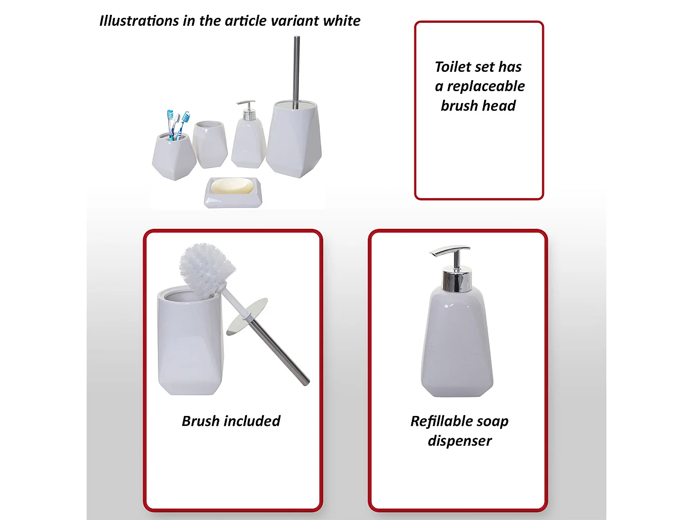Badset MCW-C71 (5-teilig), Weiß