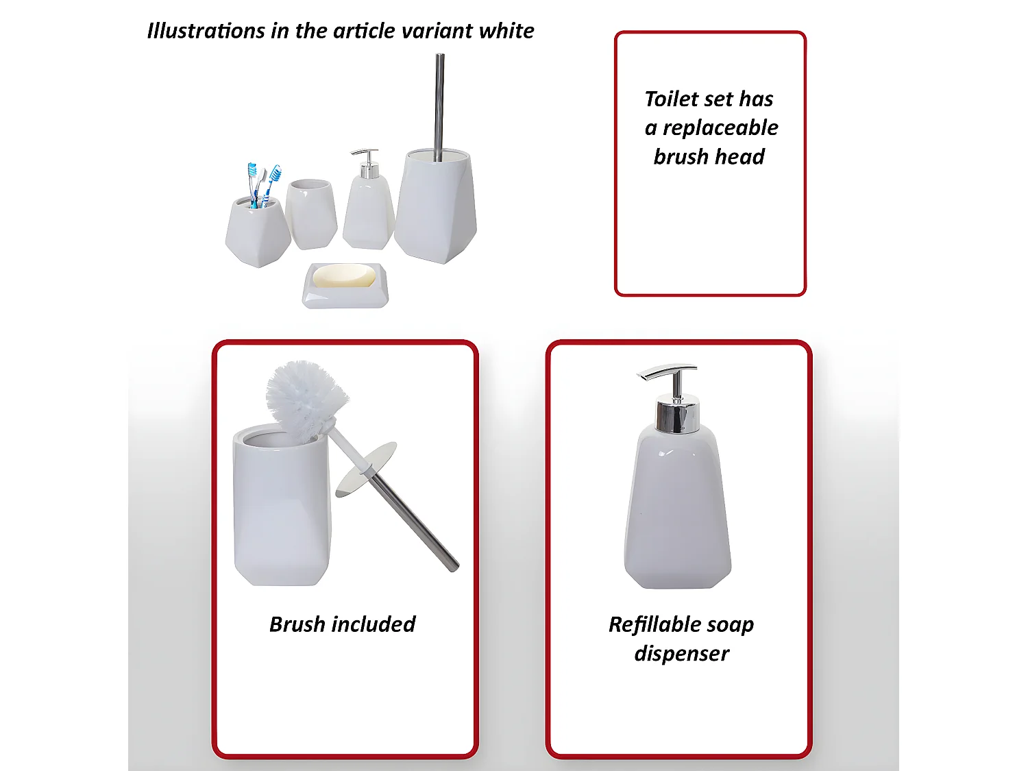 Badset MCW-C71 (5-delig),  zwart
