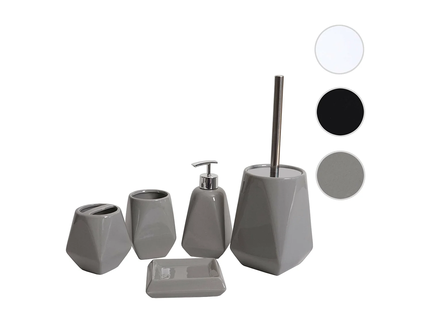 Badkamer set MCW-C71 (5-delig),  grijs