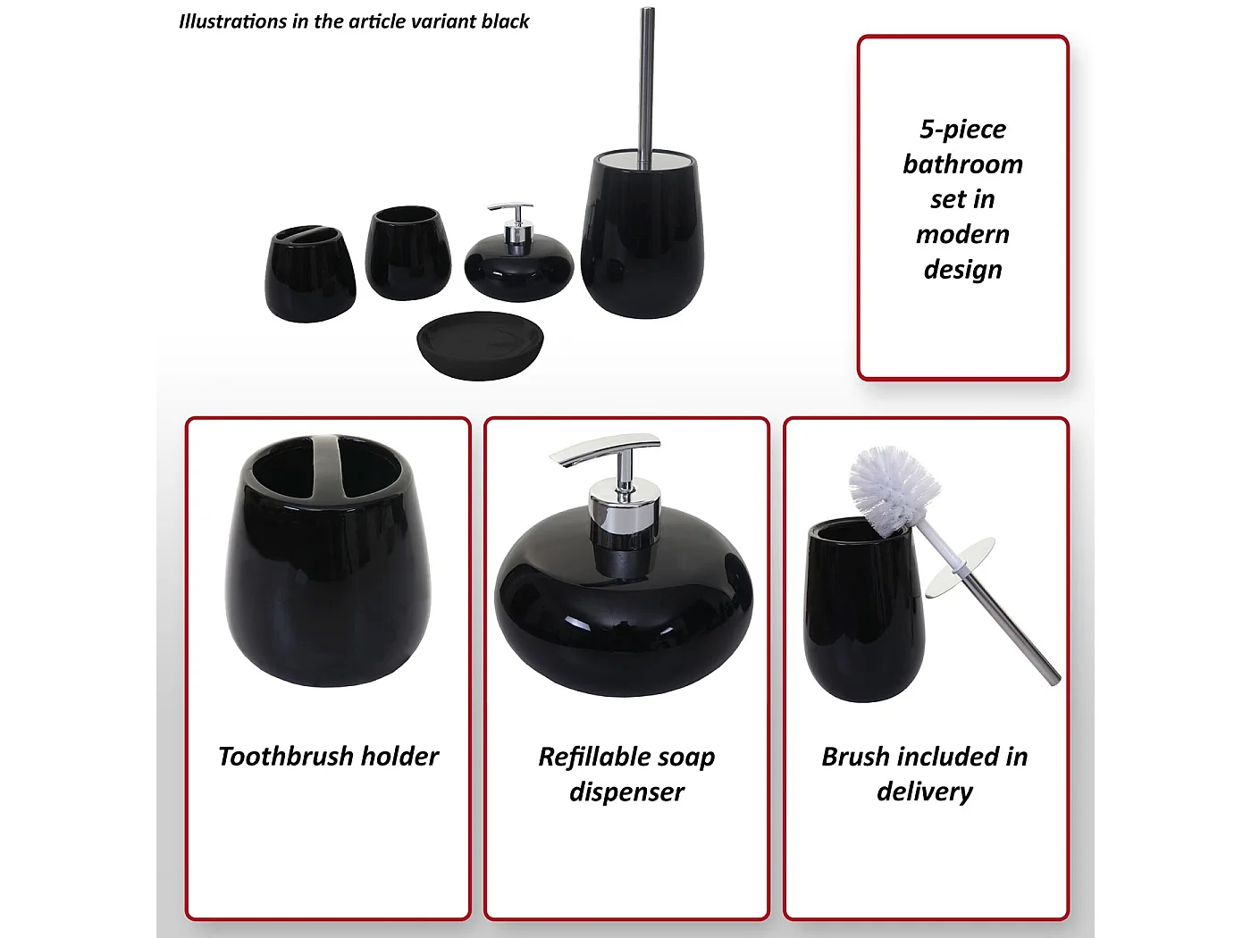 Badset MCW-C72 (5-teilig), Grau