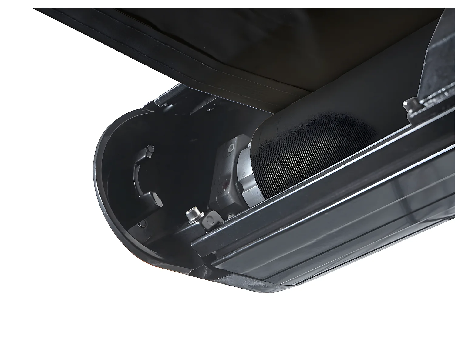 Kassetten-Markise H124 mit Volant, Polyester anthrazit, anthrazit