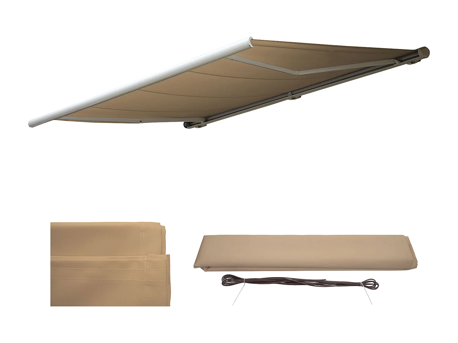 Ersatz-Bezug für Markise H123, Polyester Creme