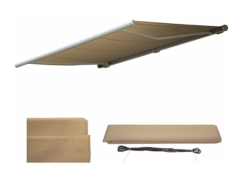 Ersatz-Bezug für Markise H123, Polyester Creme