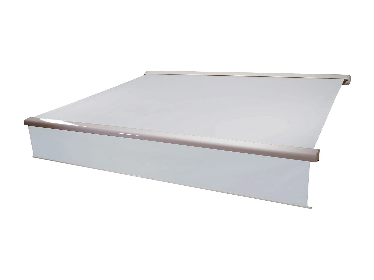 Kassetten-Markise H124 Volant ausfahrbar, Acryl Creme