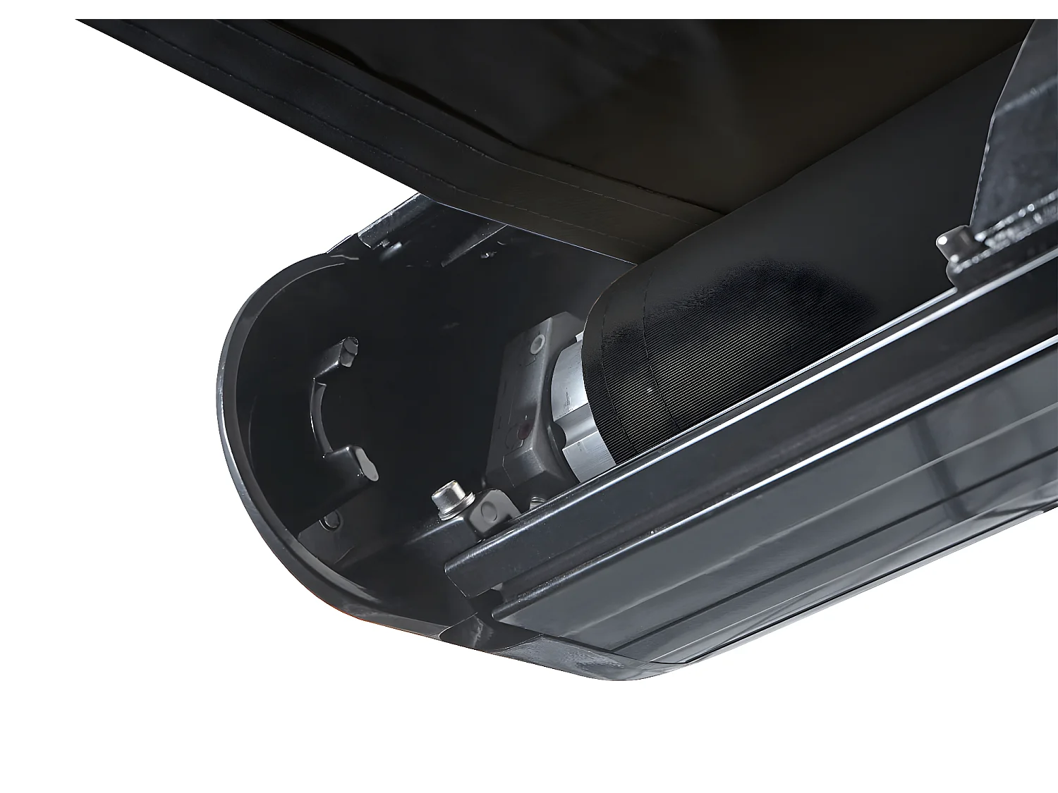 Elektrische Kassettenmarkise H124, Acryl anthrazit, Rahmen anthrazit