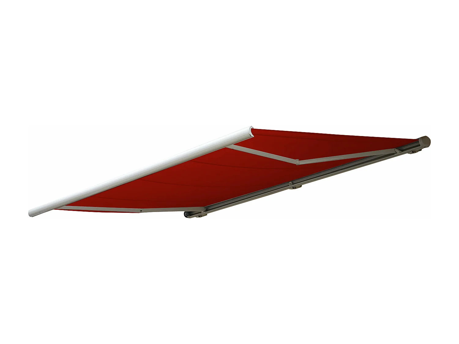 Elektrische Kassettenmarkise H124, Acryl bordeaux-rot
