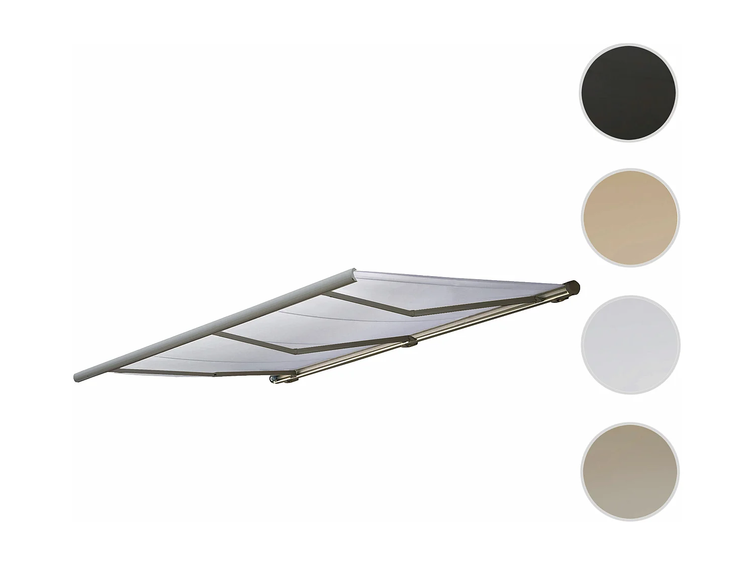 Elektrische Kassettenmarkise MCW-H27, Acryl Creme, Rahmen grau