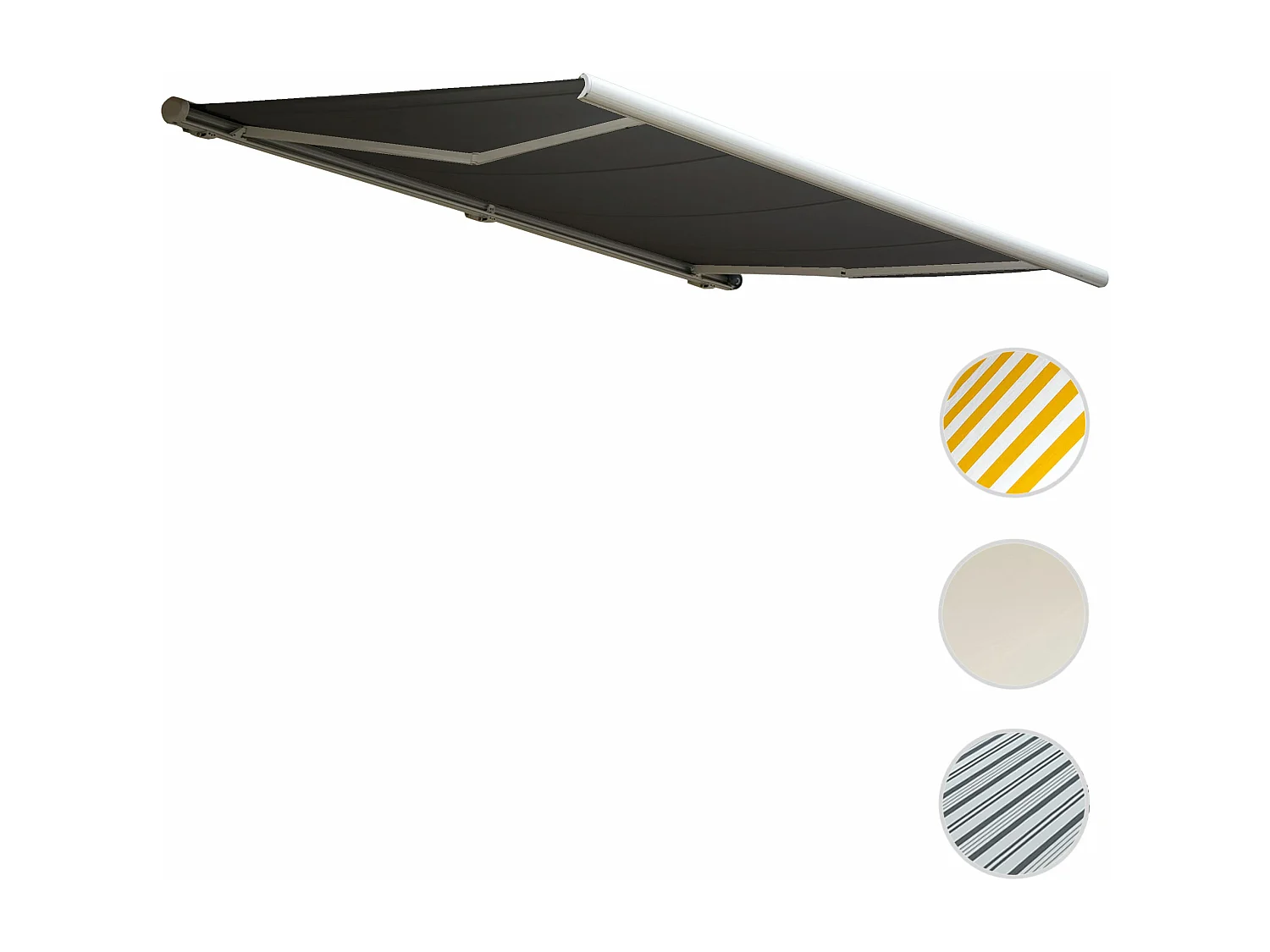 Elektrische Kassettenmarkise H124, Polyester anthrazit