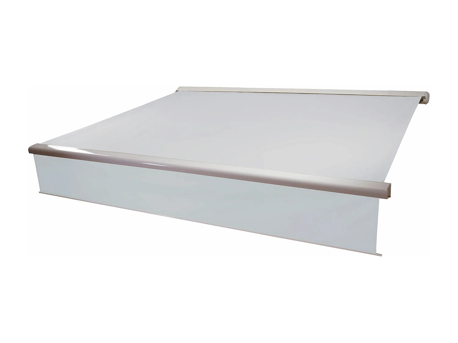 Kassetten-Markise H124 Volant ausfahrbar, Acryl Creme