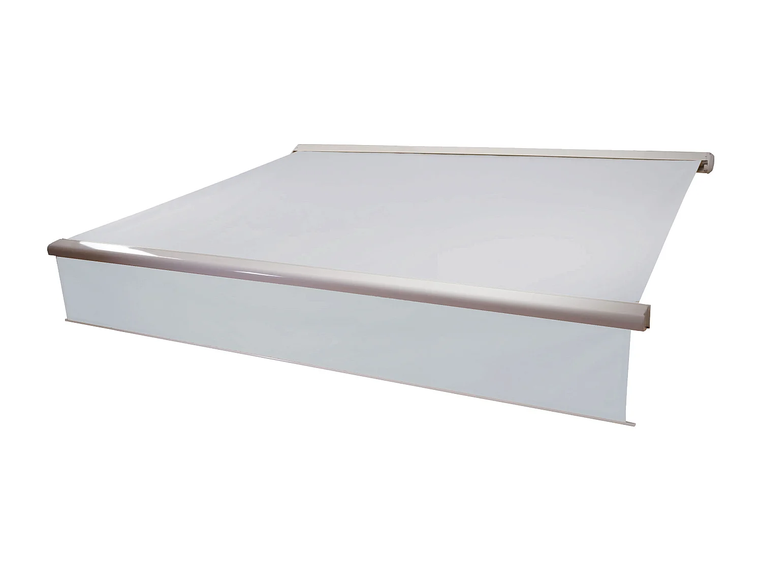 Kassetten-Markise H124 Volant ausfahrbar, Acryl Creme