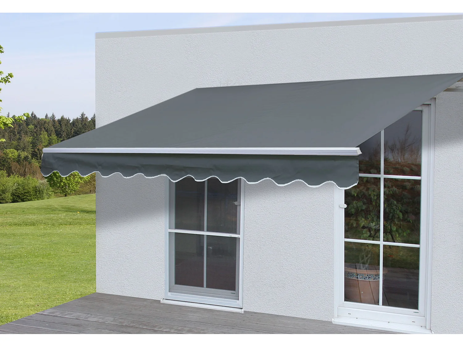 Markiza aluminiowa MCW-E31,  Akryl szary