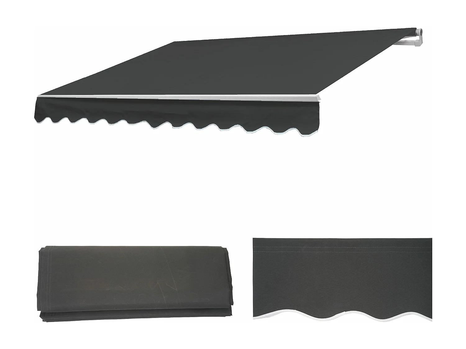 Ersatz-Bezug für Markise MCW-E49, Polyester anthrazit