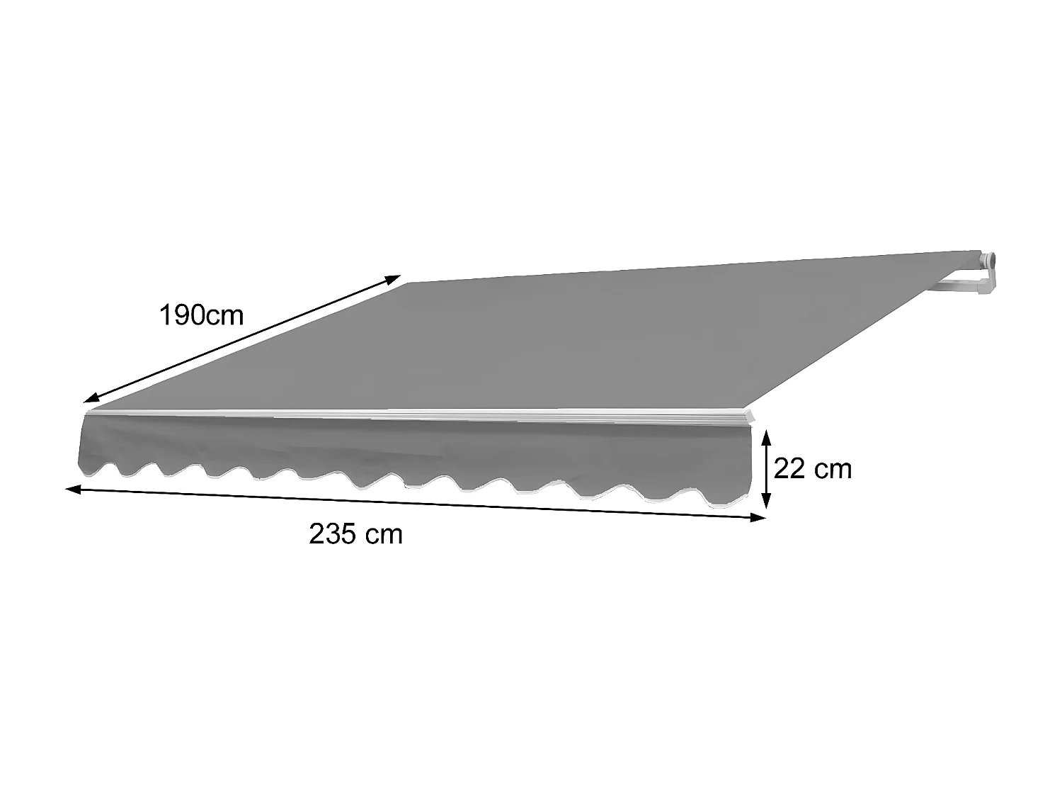 Ersatz-Bezug für Markise MCW-E49, Polyester anthrazit