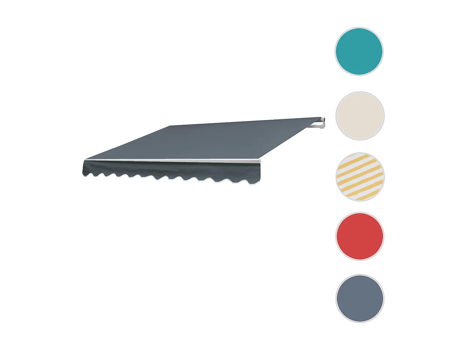 Vervangende hoes voor zonnescherm MCW-E49,  Polyester antraciet