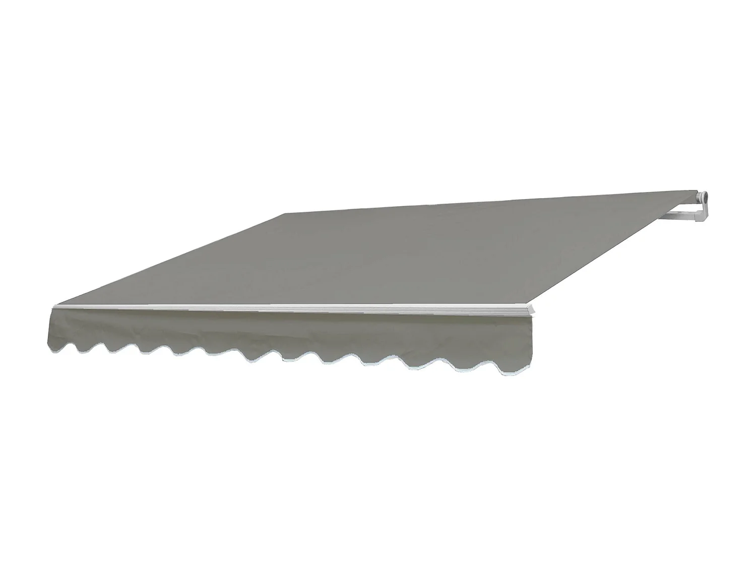 Alu-Markise H792, Polyester, grau-braun