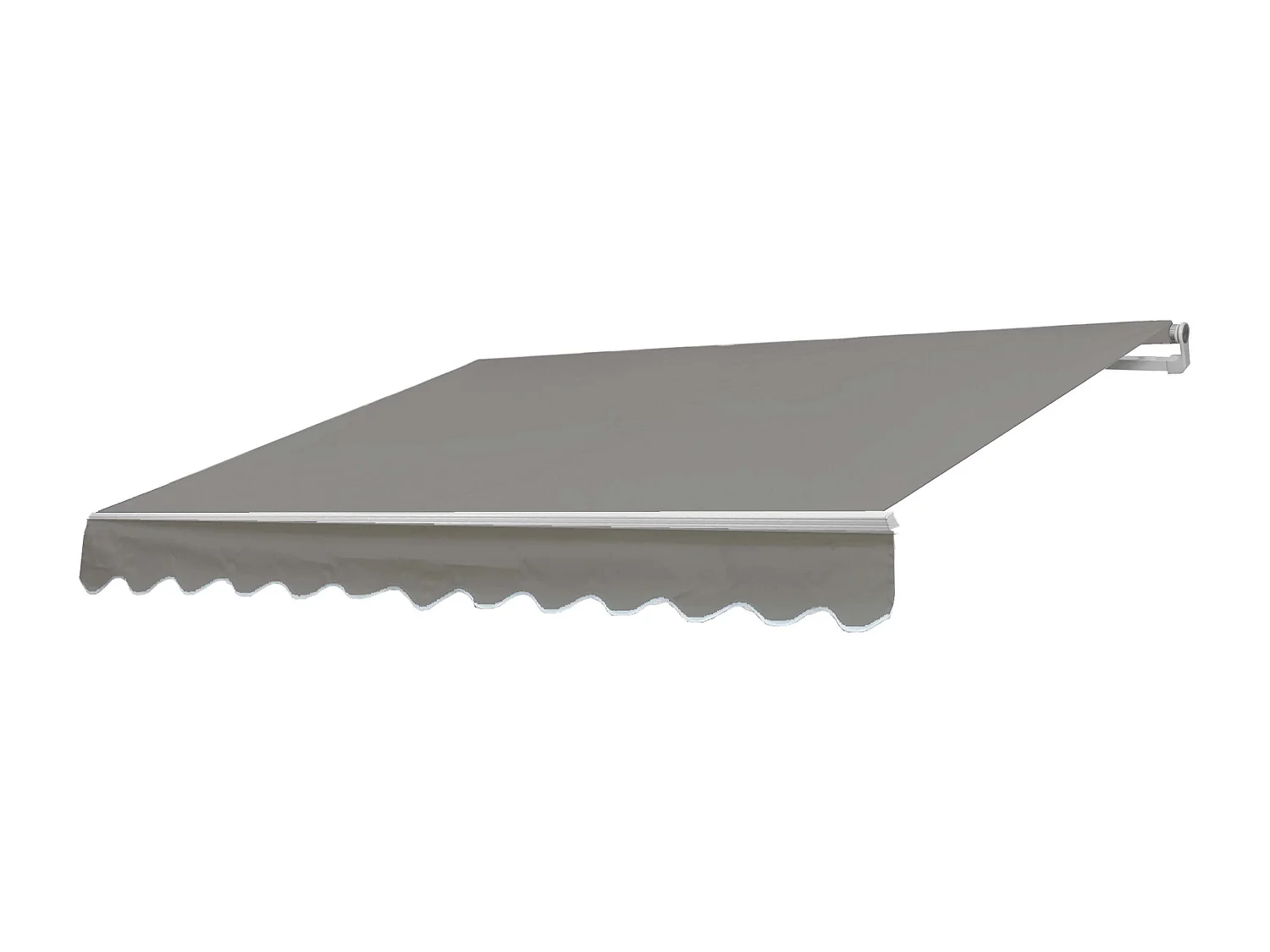 Alu-Markise H792, Polyester, grau-braun