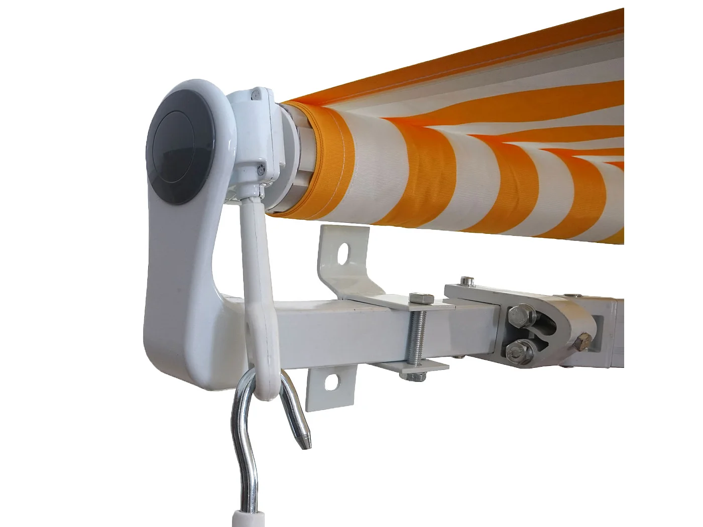 Alu-Markise H792, Polyester, grau-braun