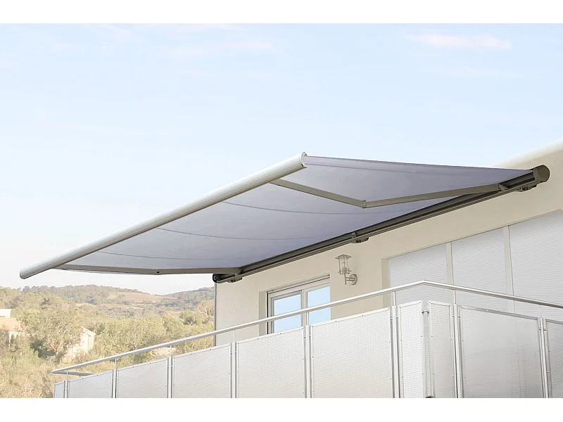 Elektrische Kassettenmarkise H124, Acryl Creme