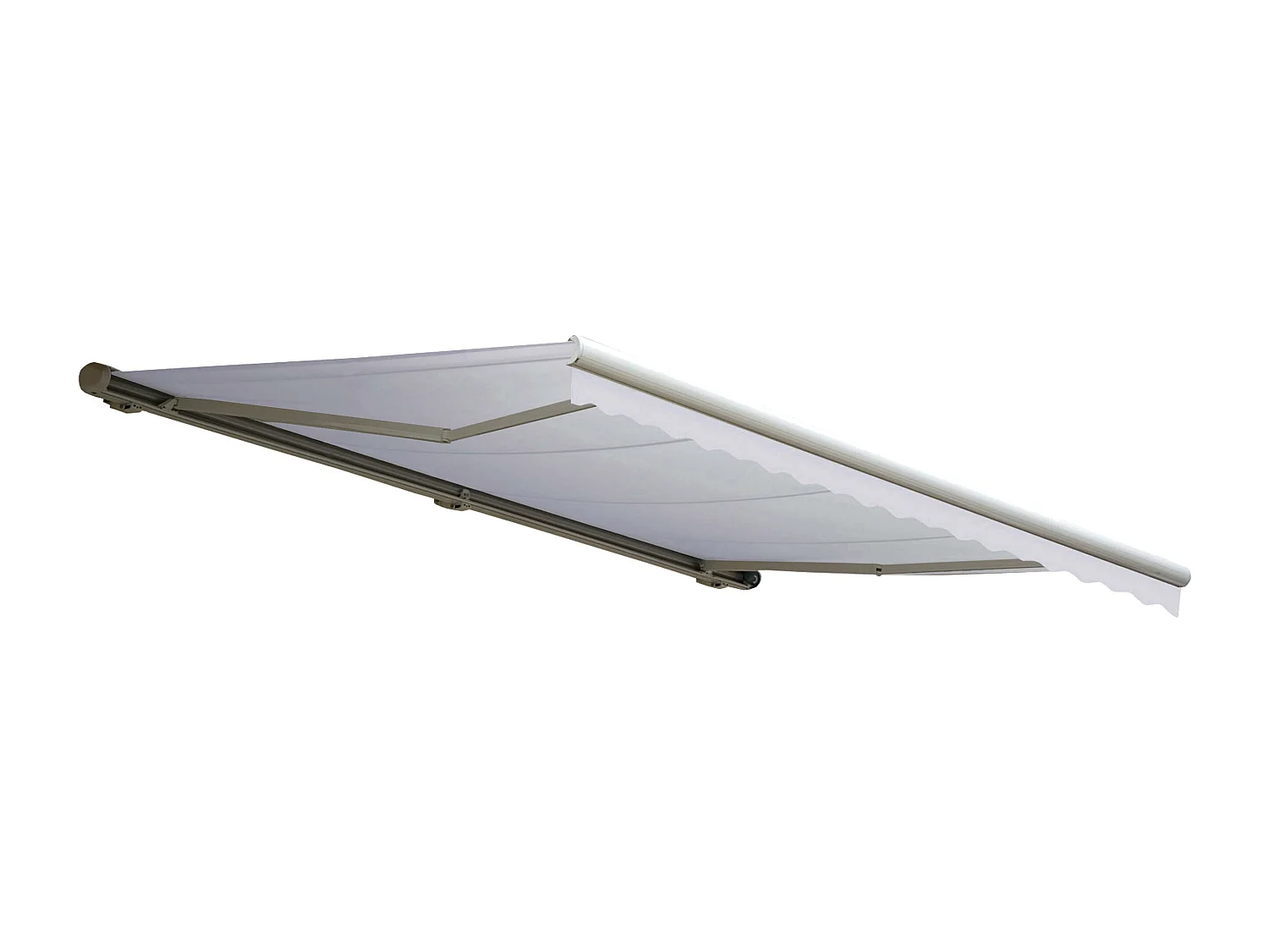 Kassetten-Markise H123 mit Volant, Acryl Creme