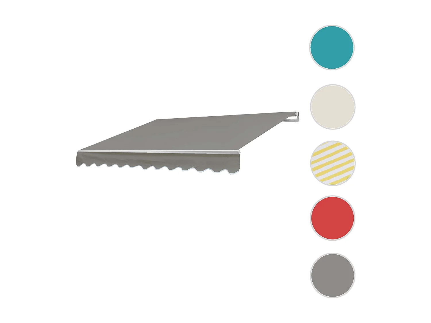 Alu-Markise H790, Polyester, grau-braun
