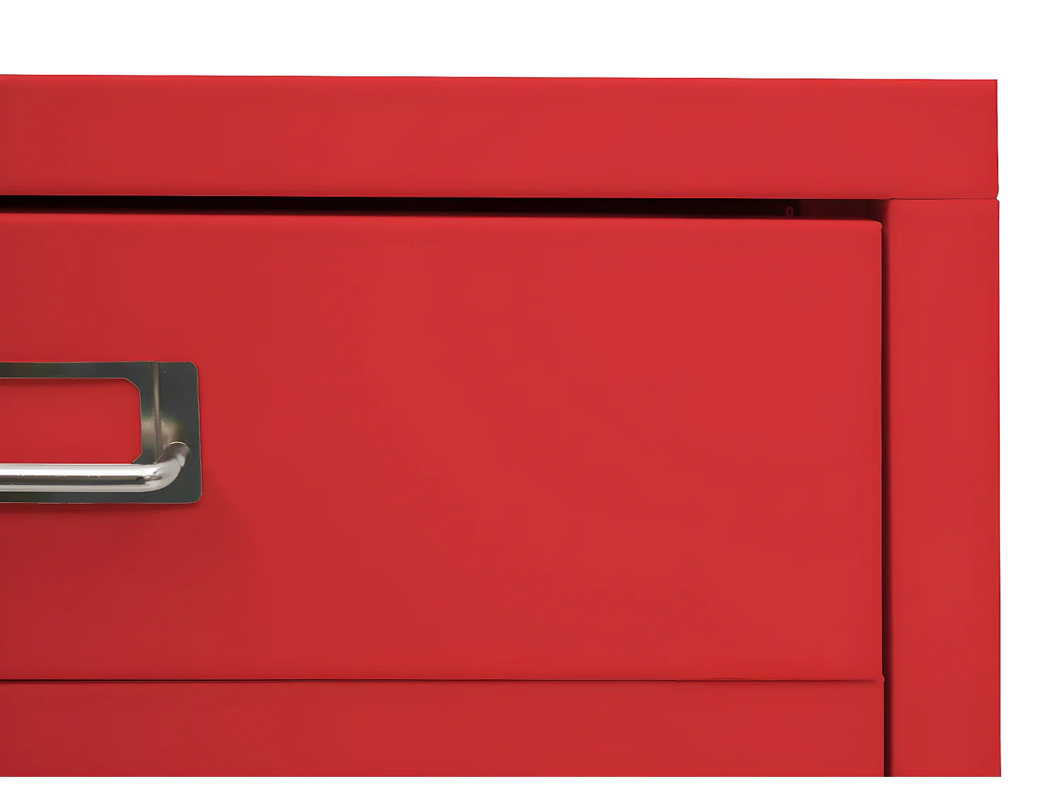 Cassettiera armadietto ufficio con ruote MCW-L49 acciaio 8 cassetti 115x40x41cm rosso