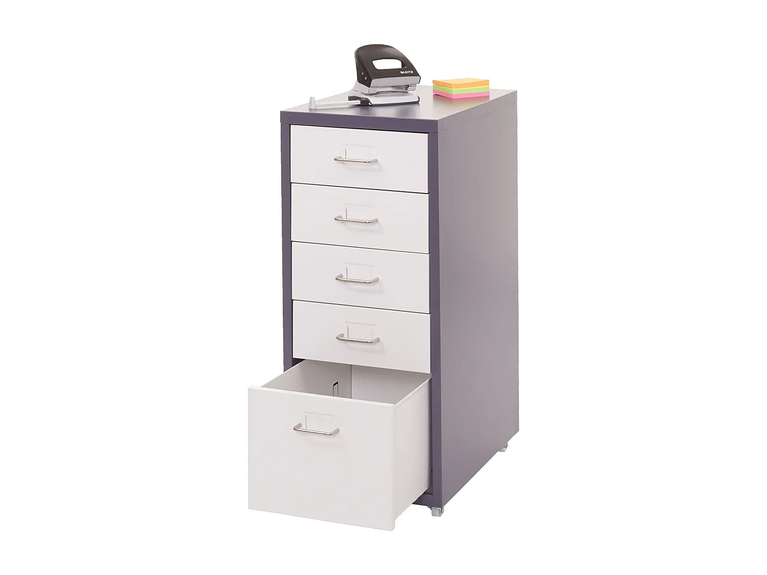 Preston T851 rolling container,  dark grey and white