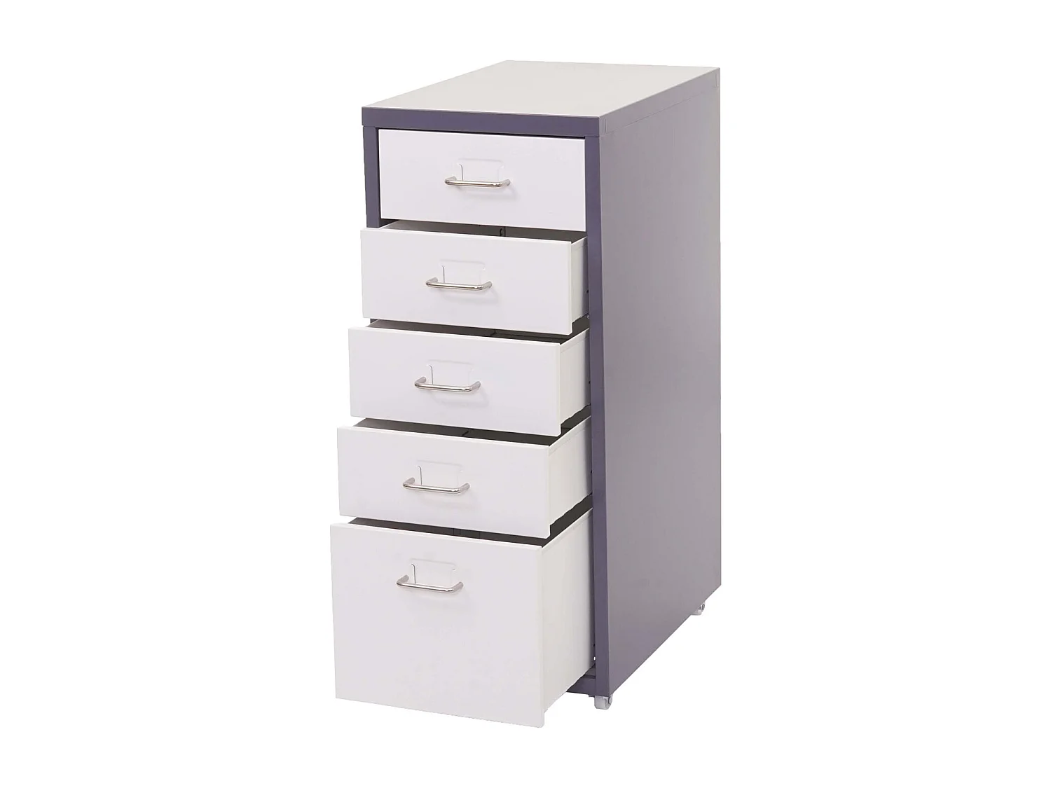 Preston T851 rolling container,  dark grey and white