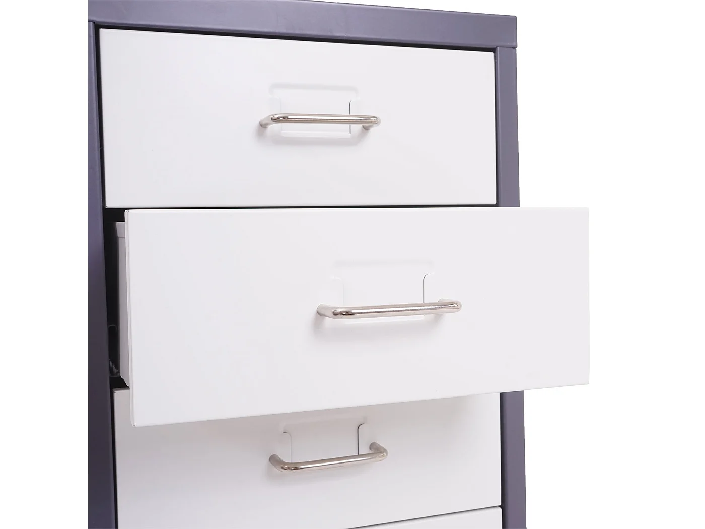 Preston T851 rolling container,  dark grey and white